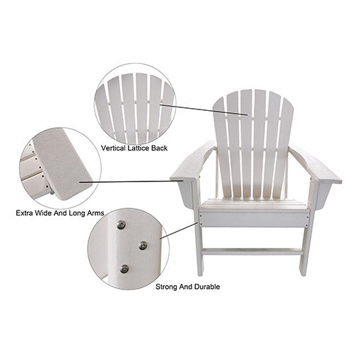Plastic Adirondack Chair White